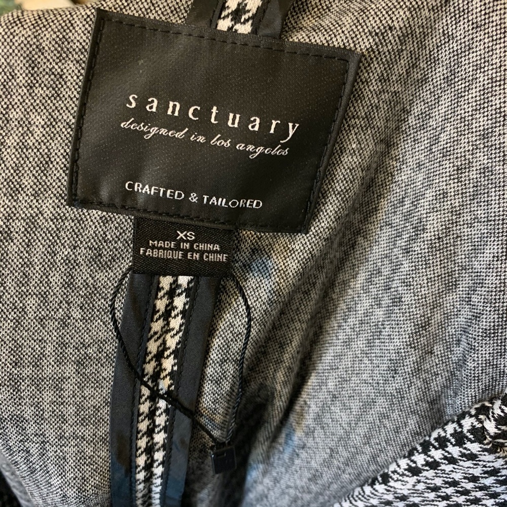 NWT Sanctuary plaid city oversize knit blazer - Picture 3 of 4
